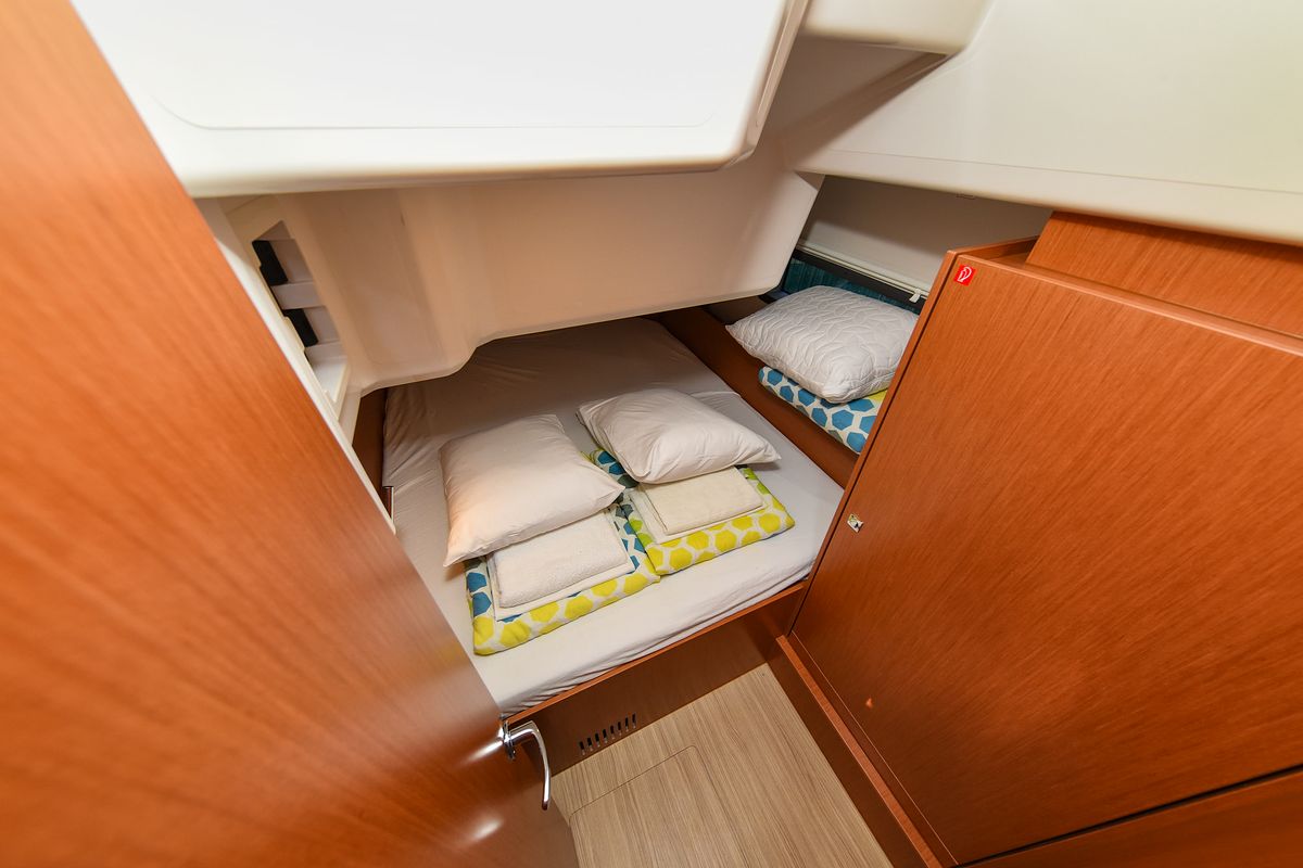 Cabin on SEA CLOUD, a Bavaria C38 sailboat at Zadar, Croatia