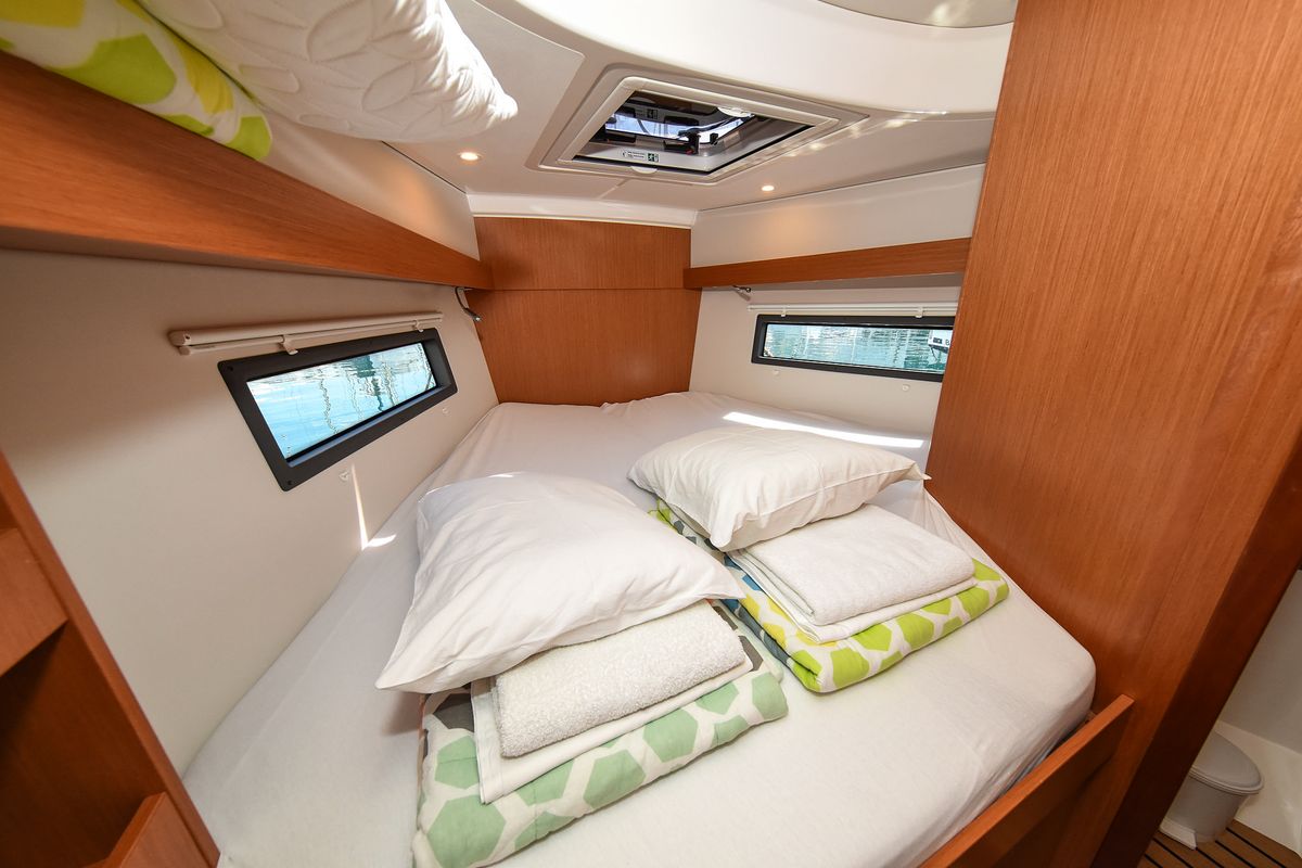 Cabin on SEA CLOUD, a Bavaria C38 sailboat at Zadar, Croatia