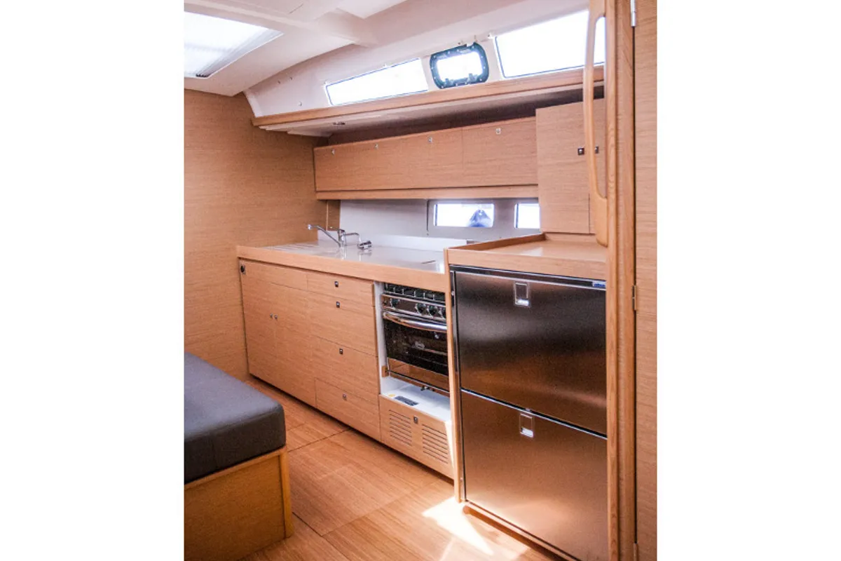Galley of Lisabet, a Dufour 460 GL sailboat at Primošten, Croatia