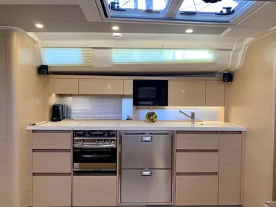 Galley of ARTEMIS, a Hanse Yachts Hanse 508 sailboat at Municipal Unit of Lefkada, Greece