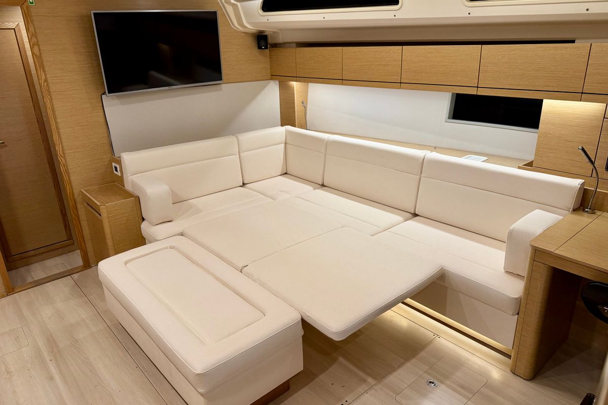 Salon of ARTEMIS, a Hanse Yachts Hanse 508 sailboat at Municipal Unit of Lefkada, Greece