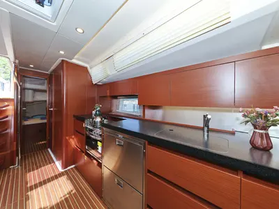 Galley of Uptown Girl, a Hanse Yachts Hanse 508 sailboat at Dubrovnik, Croatia
