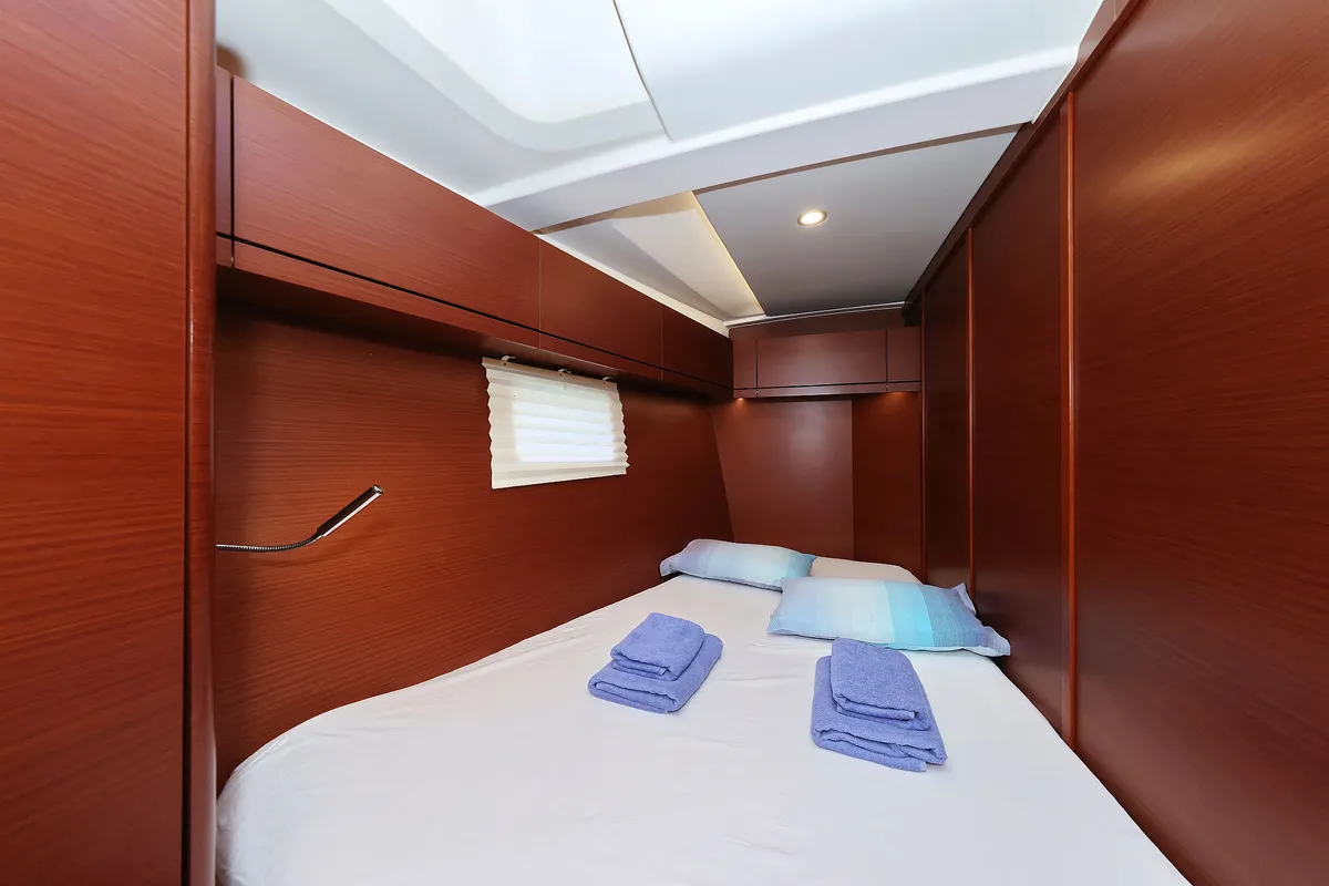 Cabin on Uptown Girl, a Hanse Yachts Hanse 508 sailboat at Dubrovnik, Croatia