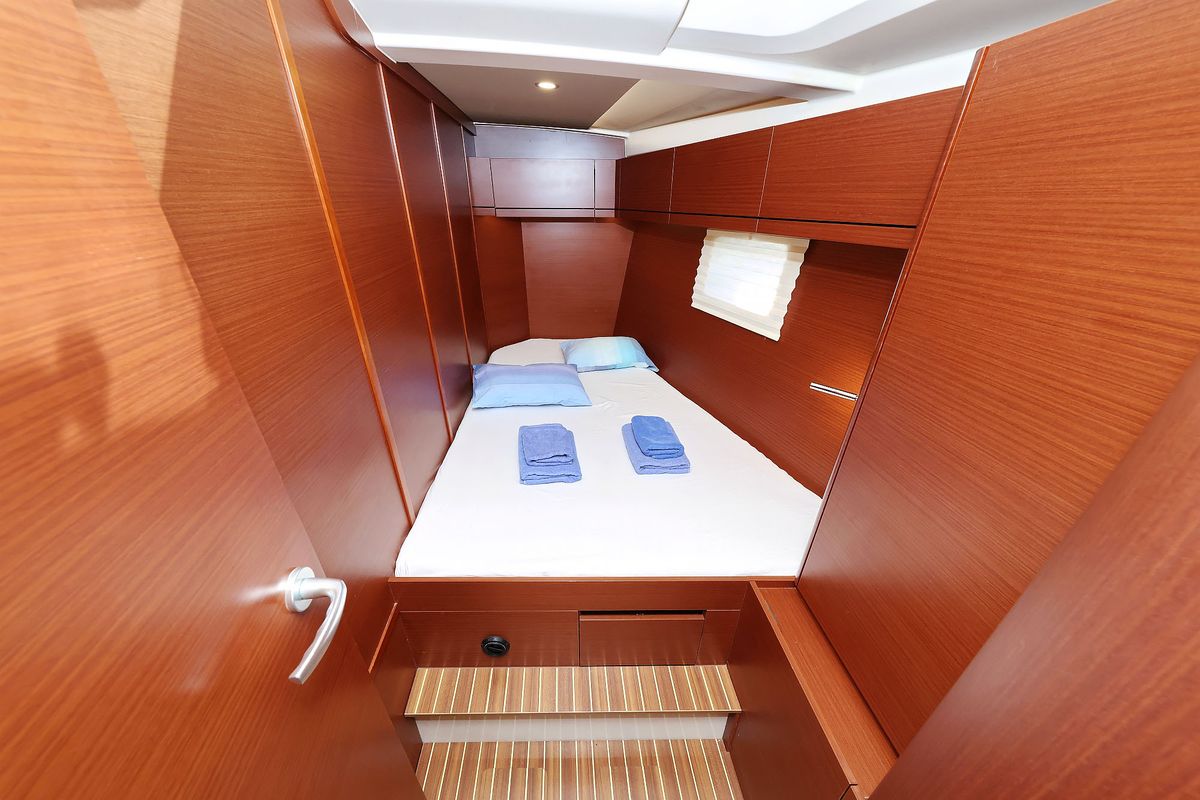 Cabin on Uptown Girl, a Hanse Yachts Hanse 508 sailboat at Dubrovnik, Croatia