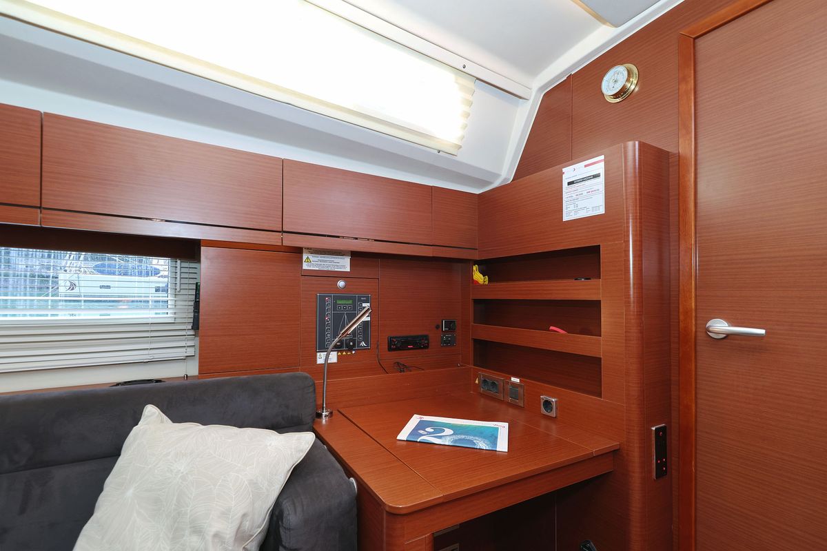 Salon of Uptown Girl, a Hanse Yachts Hanse 508 sailboat at Dubrovnik, Croatia