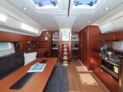 Salon of Uptown Girl, a Hanse Yachts Hanse 508 sailboat at Dubrovnik, Croatia