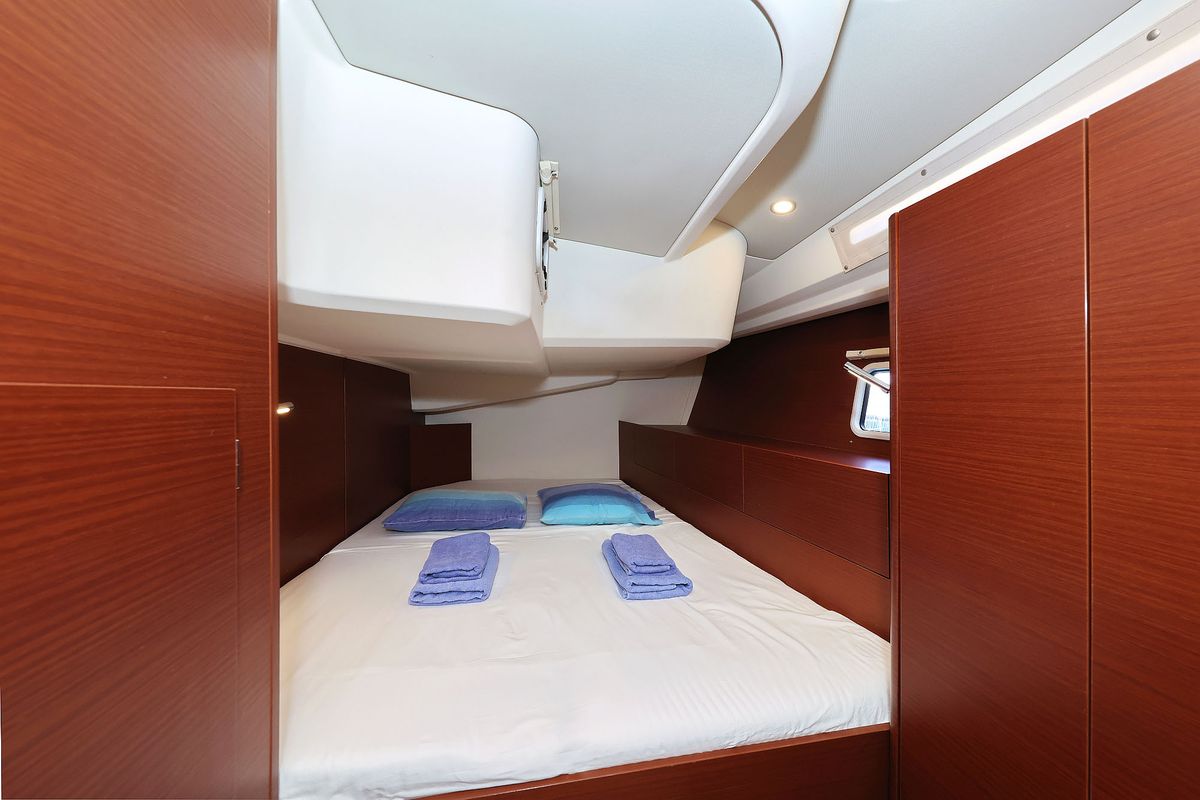 Cabin on Uptown Girl, a Hanse Yachts Hanse 508 sailboat at Dubrovnik, Croatia