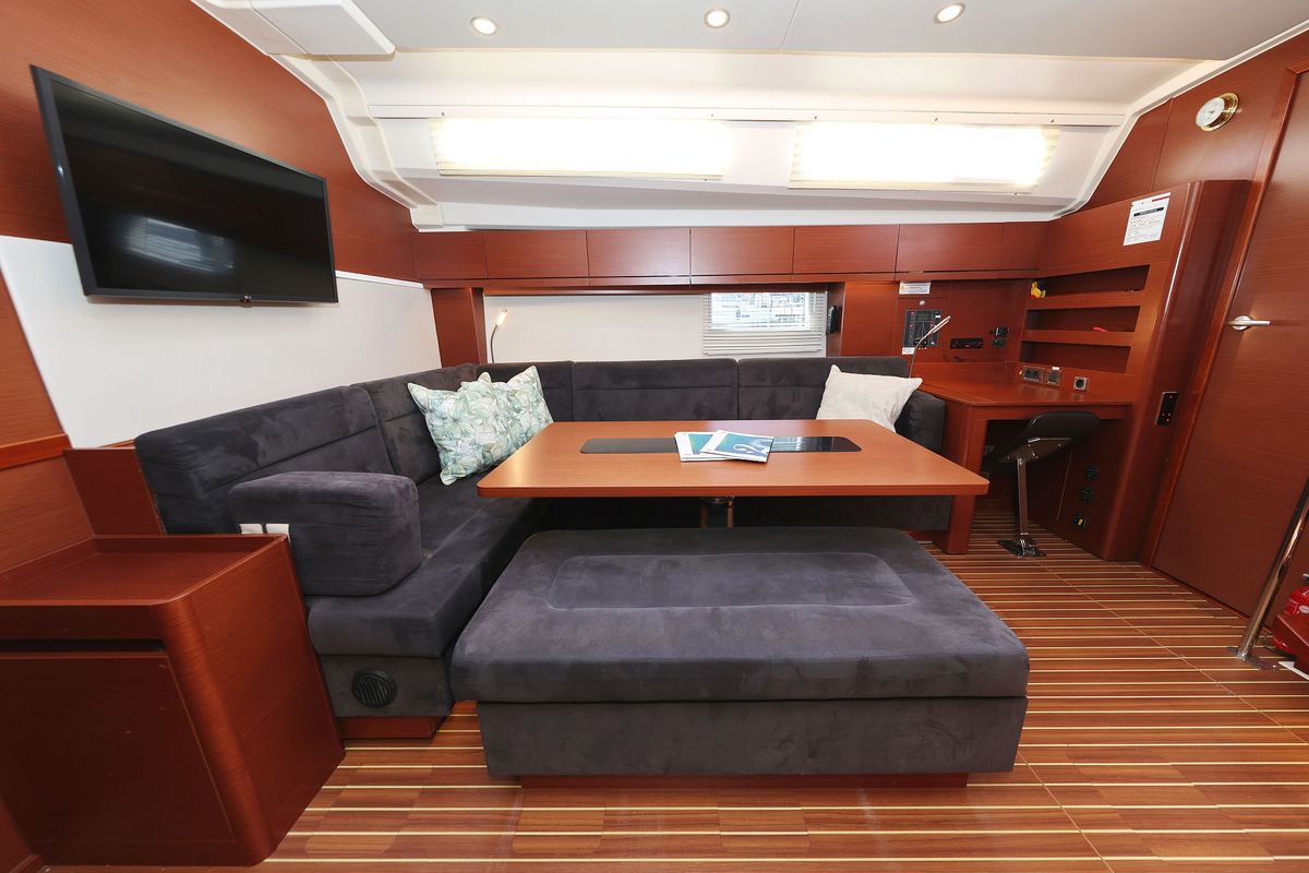 Salon of Uptown Girl, a Hanse Yachts Hanse 508 sailboat at Dubrovnik, Croatia