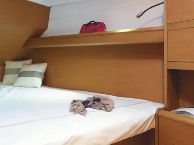 Cabin on Sunsail 38, a Jeanneau Sun Odyssey 389 sailboat at Municipal Unit of Lefkada, Greece