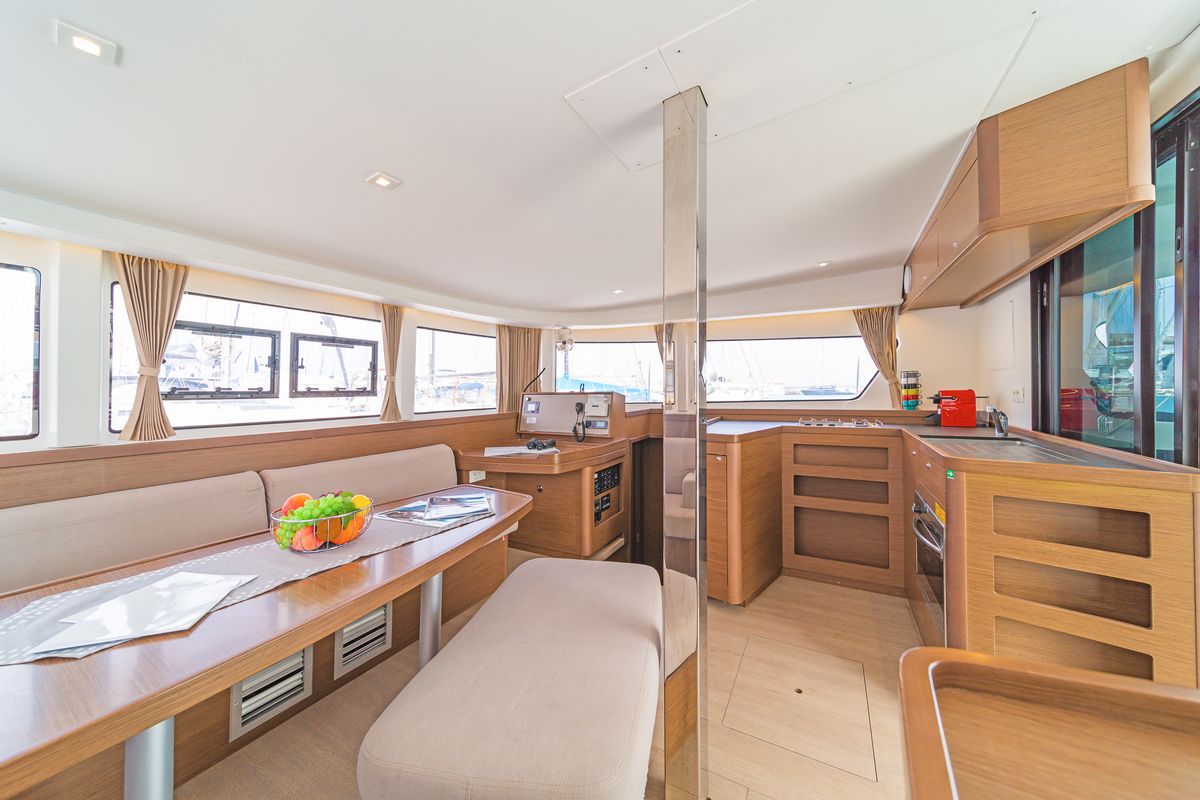 Galley of Melissanthi, a Lagoon 42 catamaran at Kos, Greece