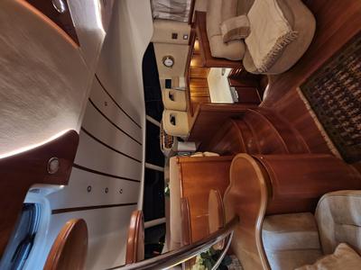 Salon of Port Ditxos, a Rodman 56 Fly yacht at Port d'Andratx, Spain