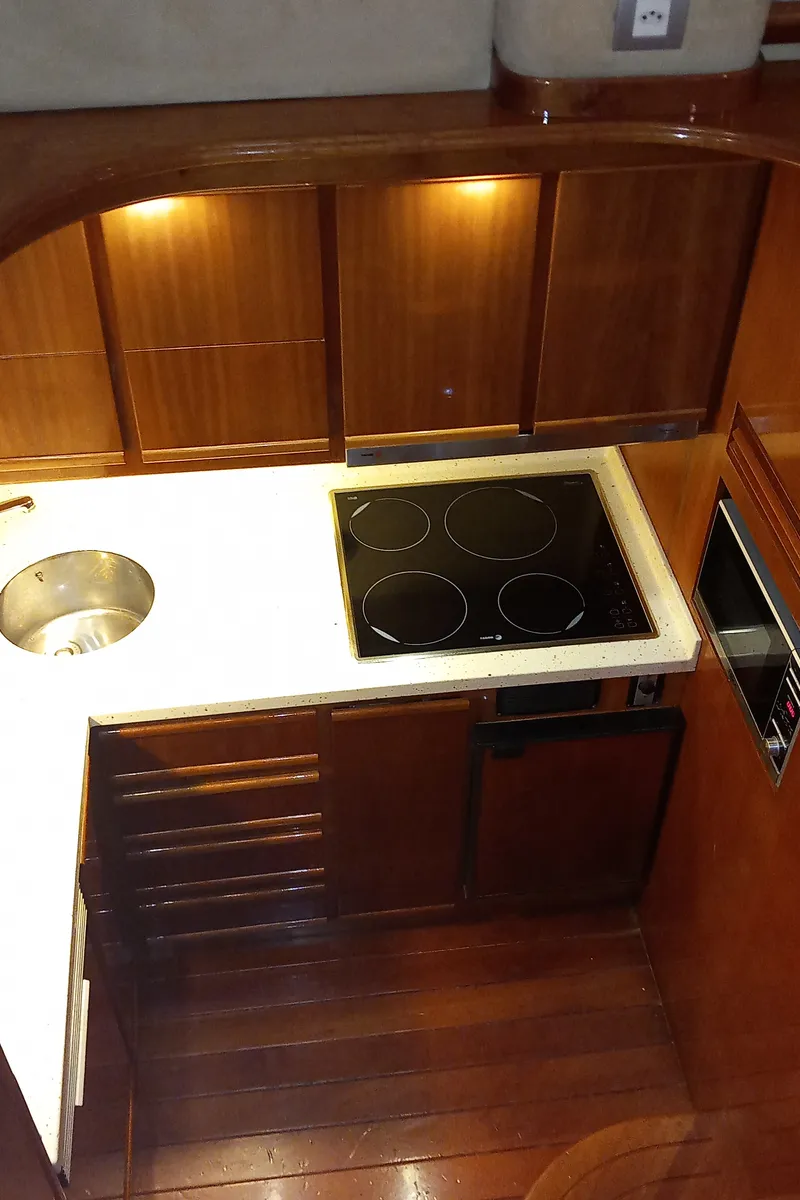 Galley of Port Ditxos, a Rodman 56 Fly yacht at Port d'Andratx, Spain