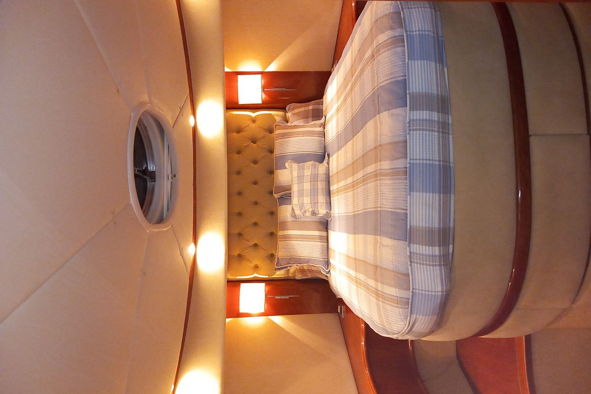 Cabin on Port Ditxos, a Rodman 56 Fly yacht at Port d'Andratx, Spain