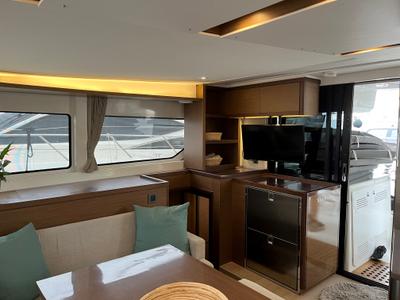 Galley of White Pearl, a Lagoon 46 catamaran at Athens, Greece