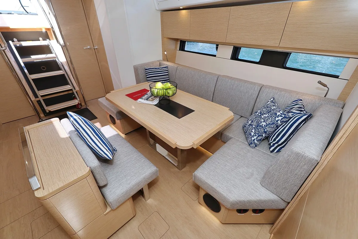 Salon of Miss Moneypenny, a Hanse Yachts Hanse 460 sailboat at Grad Kaštela, Croatia