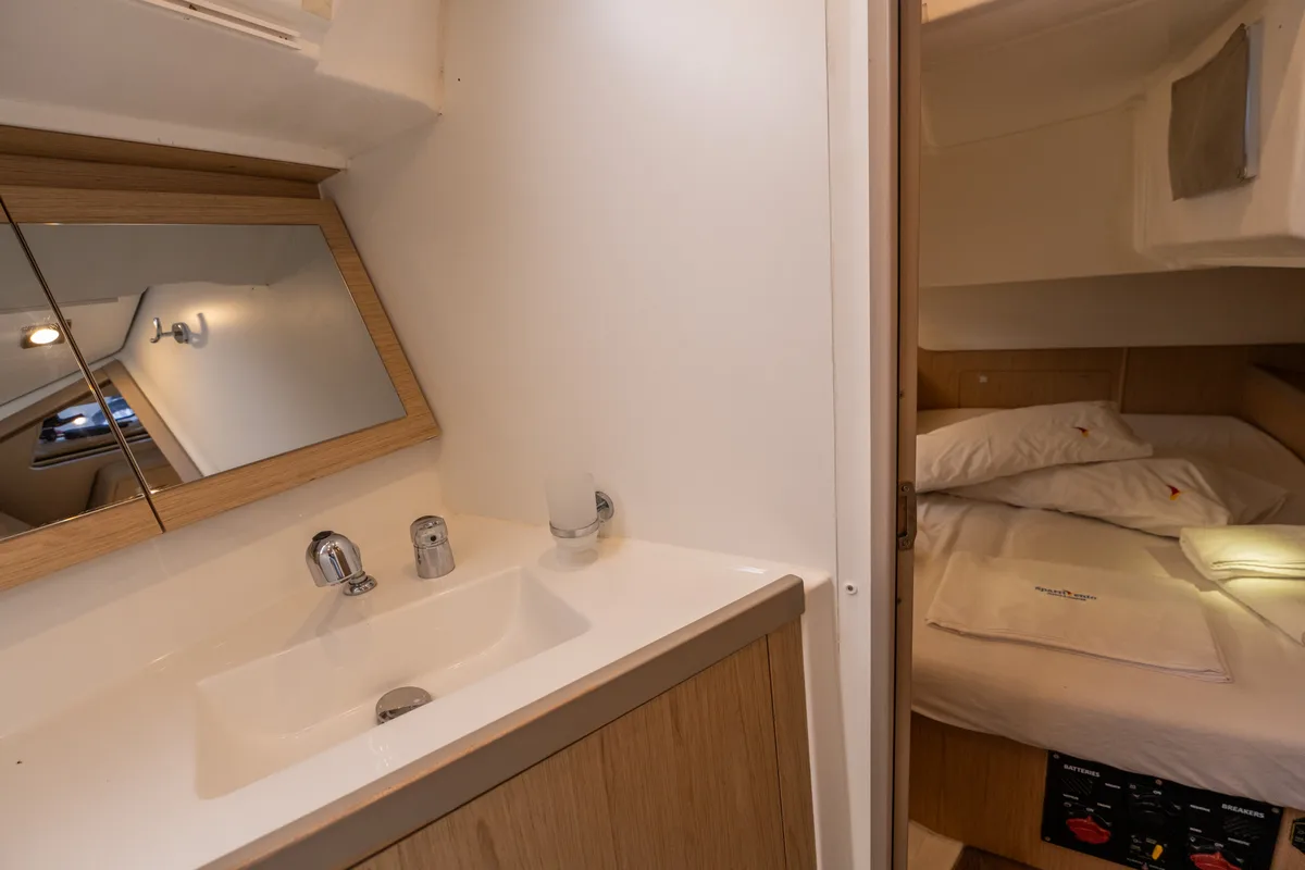 Head on Asteria - Standard line, a Beneteau Oceanis 45 sailboat at Salerno, Italy