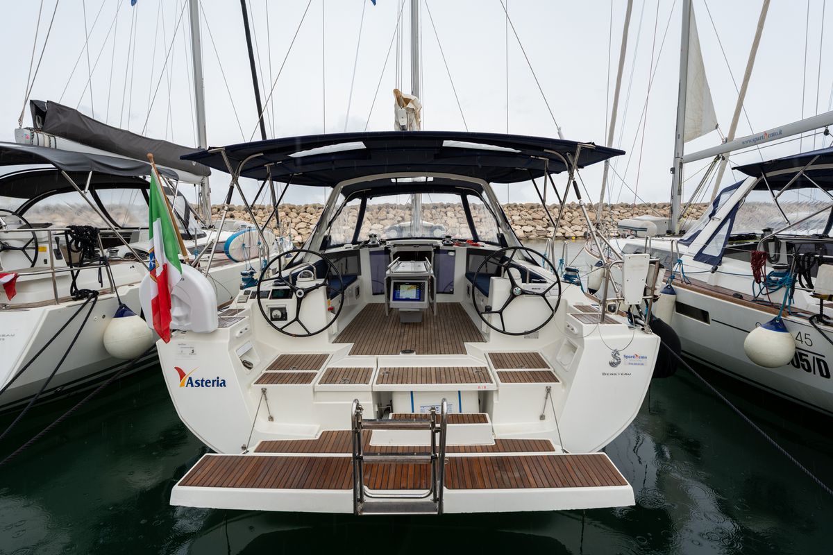 Exterior view of Asteria - Standard line, a Beneteau Oceanis 45 sailboat at Salerno, Italy