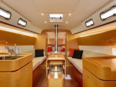 Galley of Taurus, a Beneteau First 35 sailboat at Jezera, Croatia