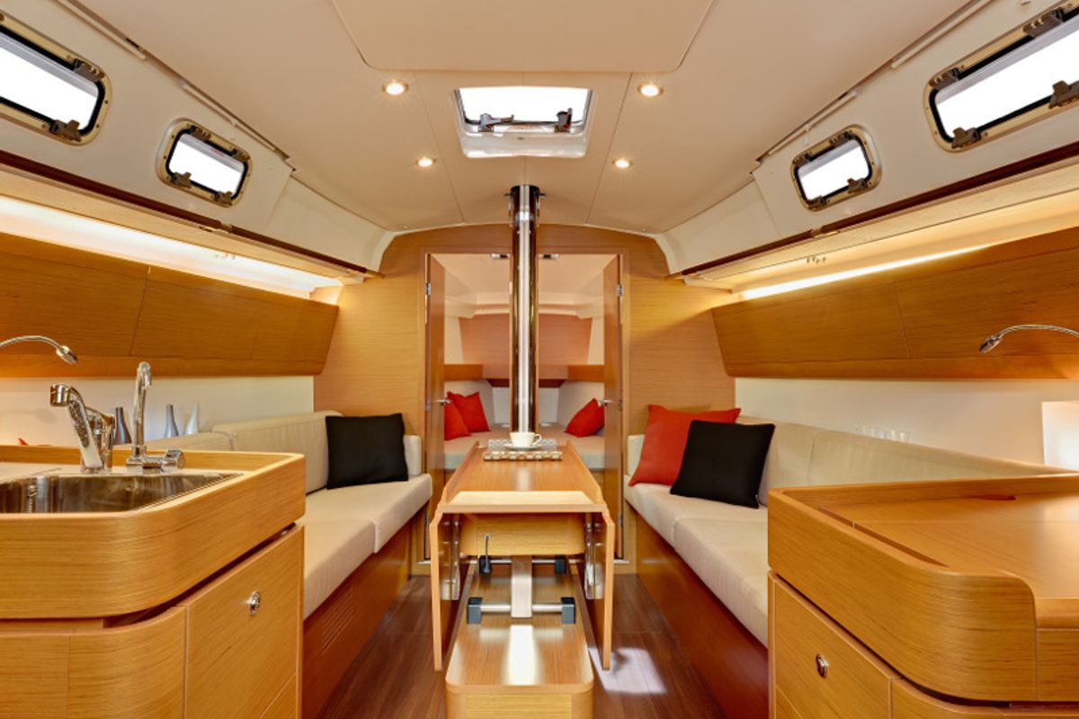 Galley of Taurus, a Beneteau First 35 sailboat at Jezera, Croatia