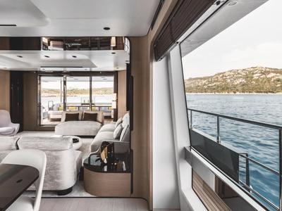 Salon of ALUMINIA TOO, a Azimut Grande 27 yacht at Grad Kaštela, Croatia