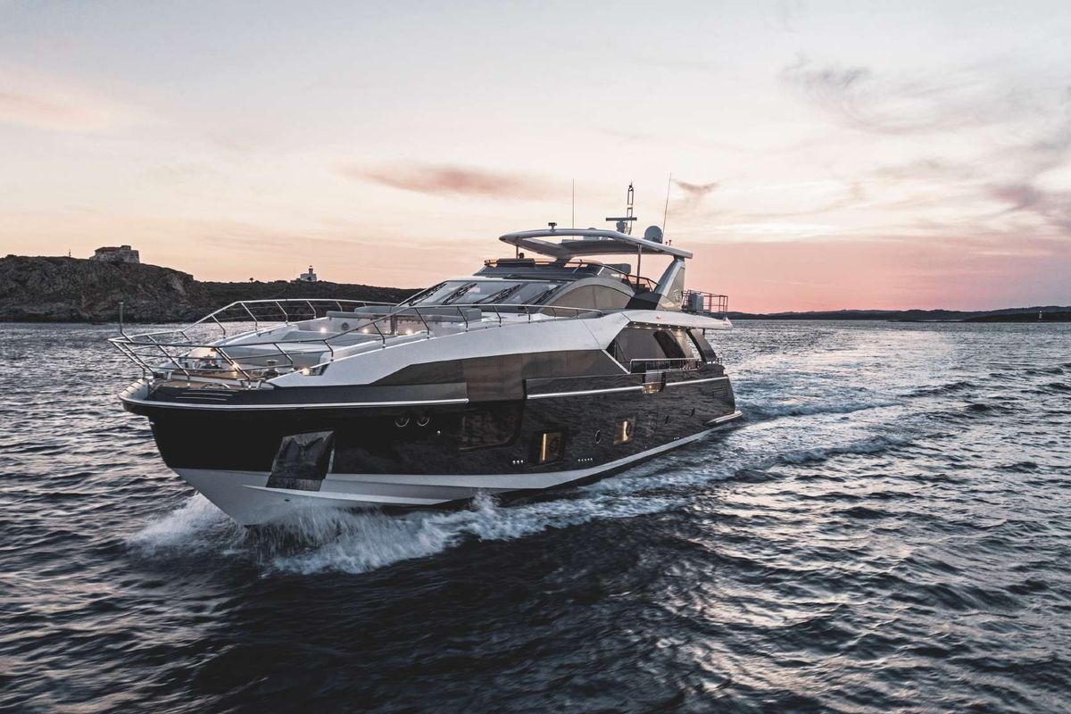 Exterior view of ALUMINIA TOO, a Azimut Grande 27 yacht at Grad Kaštela, Croatia