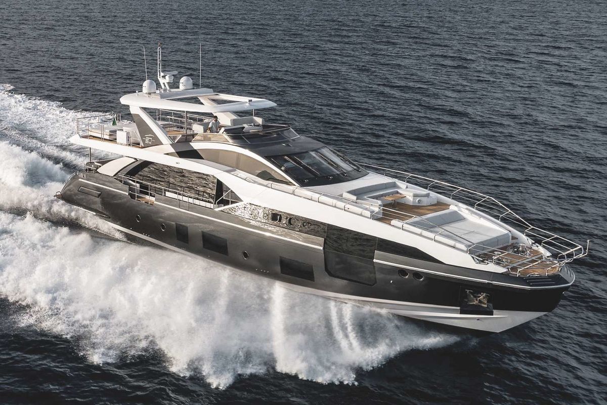 Exterior view of ALUMINIA TOO, a Azimut Grande 27 yacht at Grad Kaštela, Croatia