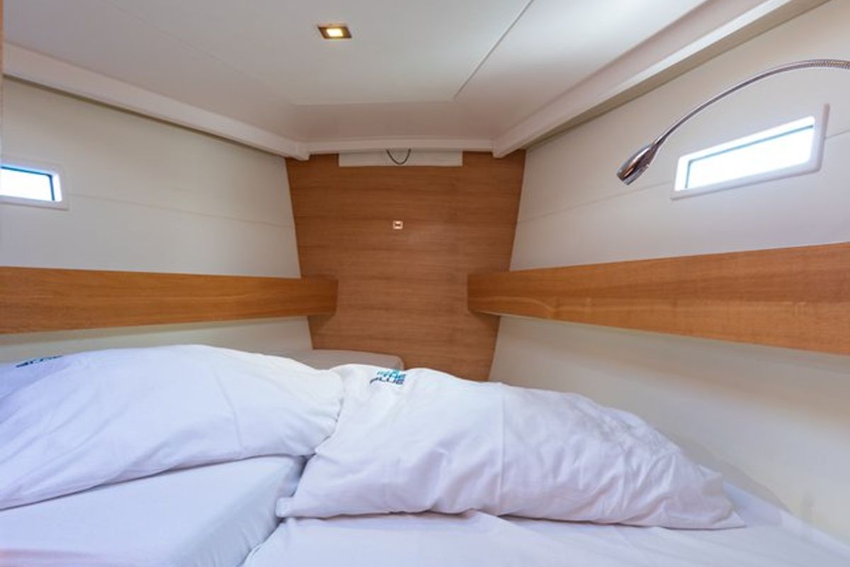Cabin on Istros, a AD Boats Salona 44 sailboat at Punat, Croatia
