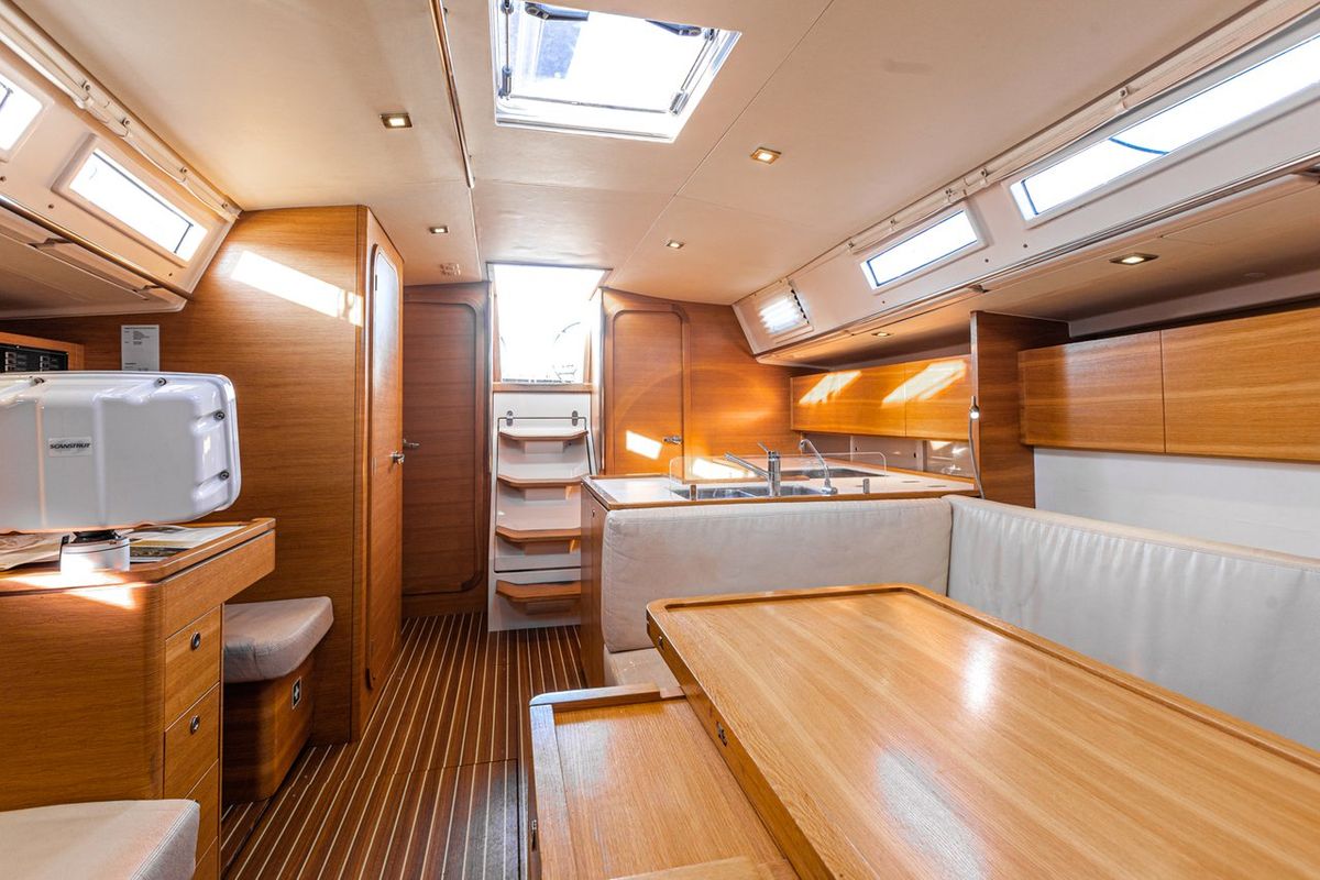 Salon of Istros, a AD Boats Salona 44 sailboat at Punat, Croatia