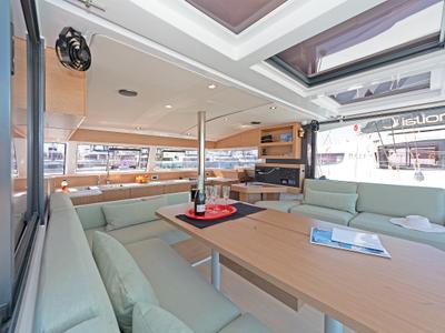 Salon of One Love, a Bali Catsmart catamaran at Volos Municipality, Greece