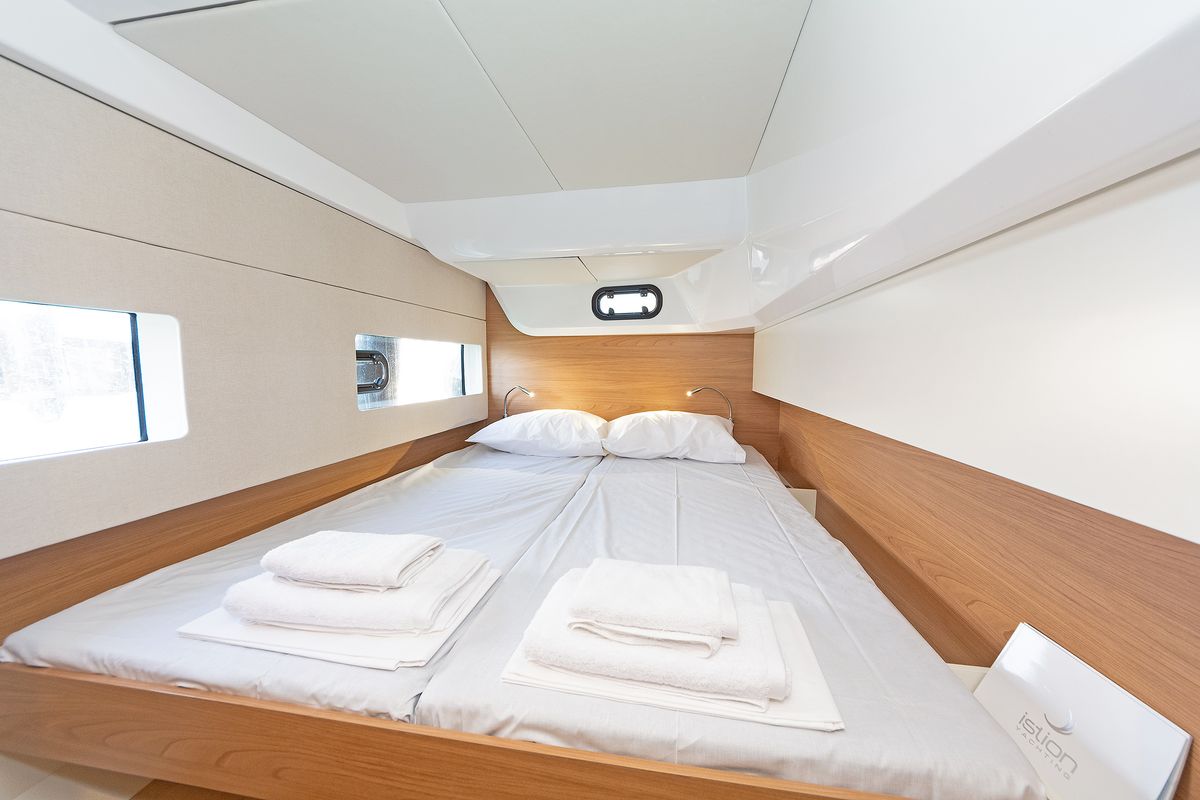 Cabin on One Love, a Bali Catsmart catamaran at Volos Municipality, Greece