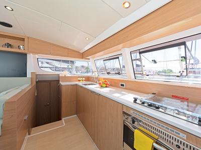 Galley of One Love, a Bali Catsmart catamaran at Volos Municipality, Greece