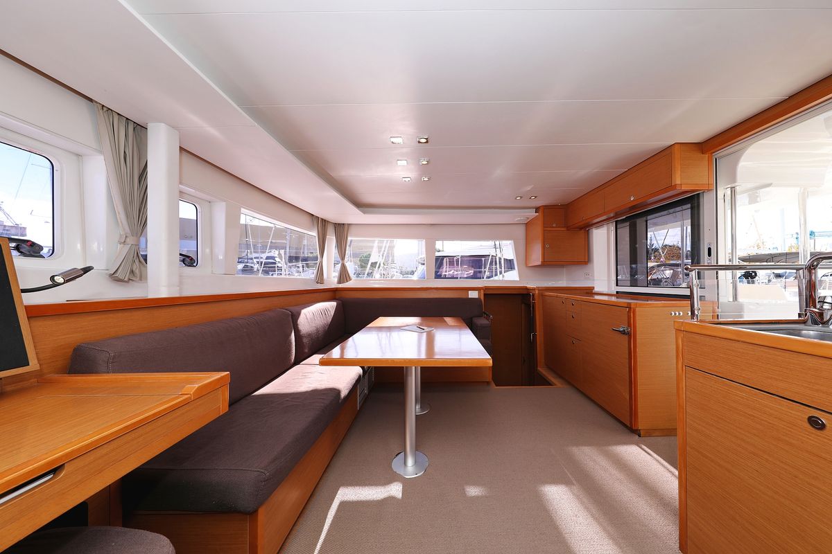 Salon of Simply The Best, a Lagoon 450 catamaran at Grad Trogir, Croatia