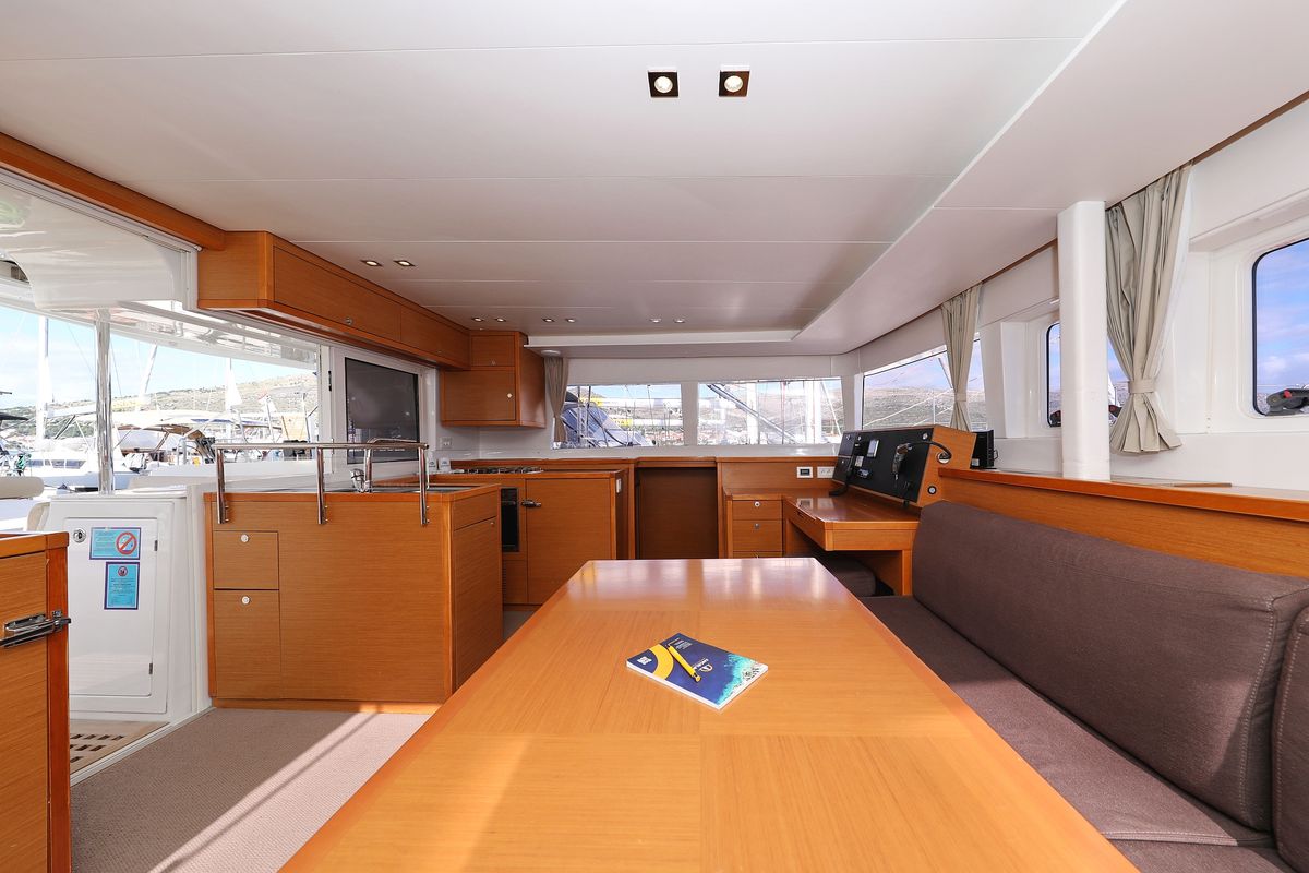 Salon of Simply The Best, a Lagoon 450 catamaran at Grad Trogir, Croatia