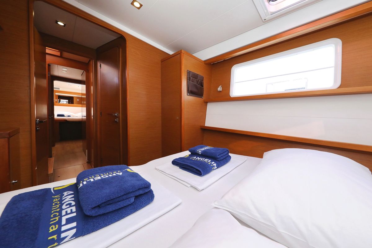 Cabin on Simply The Best, a Lagoon 450 catamaran at Grad Trogir, Croatia