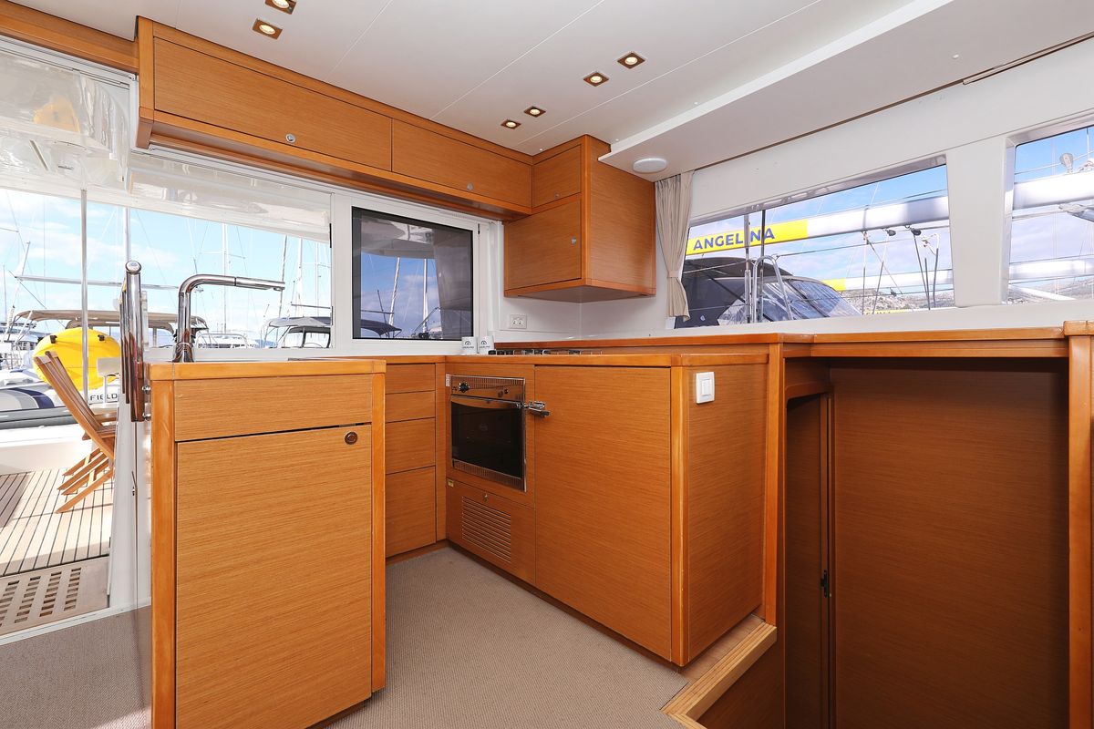 Galley of Simply The Best, a Lagoon 450 catamaran at Grad Trogir, Croatia