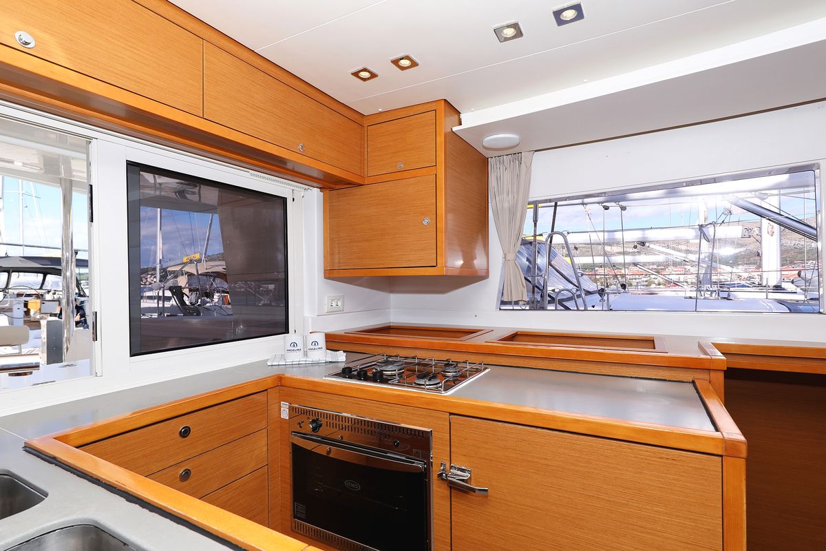 Galley of Simply The Best, a Lagoon 450 catamaran at Grad Trogir, Croatia