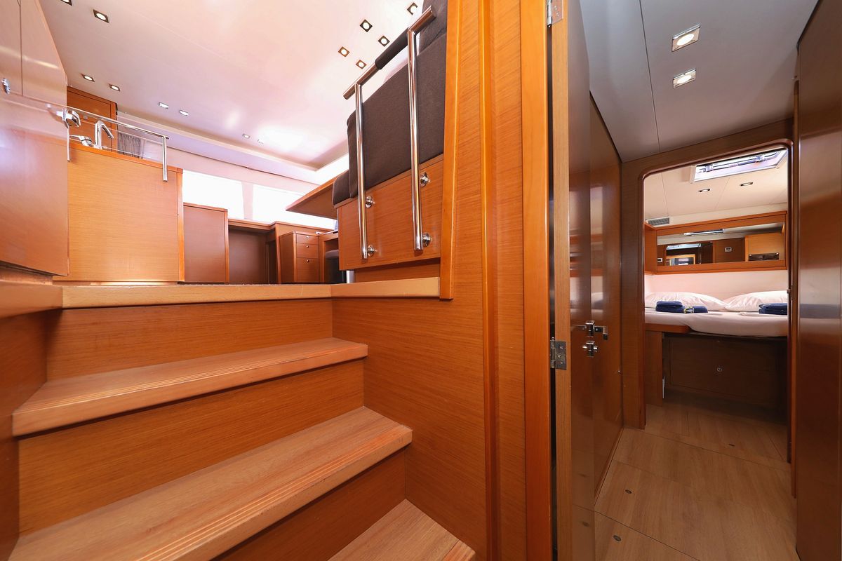 Salon of Simply The Best, a Lagoon 450 catamaran at Grad Trogir, Croatia