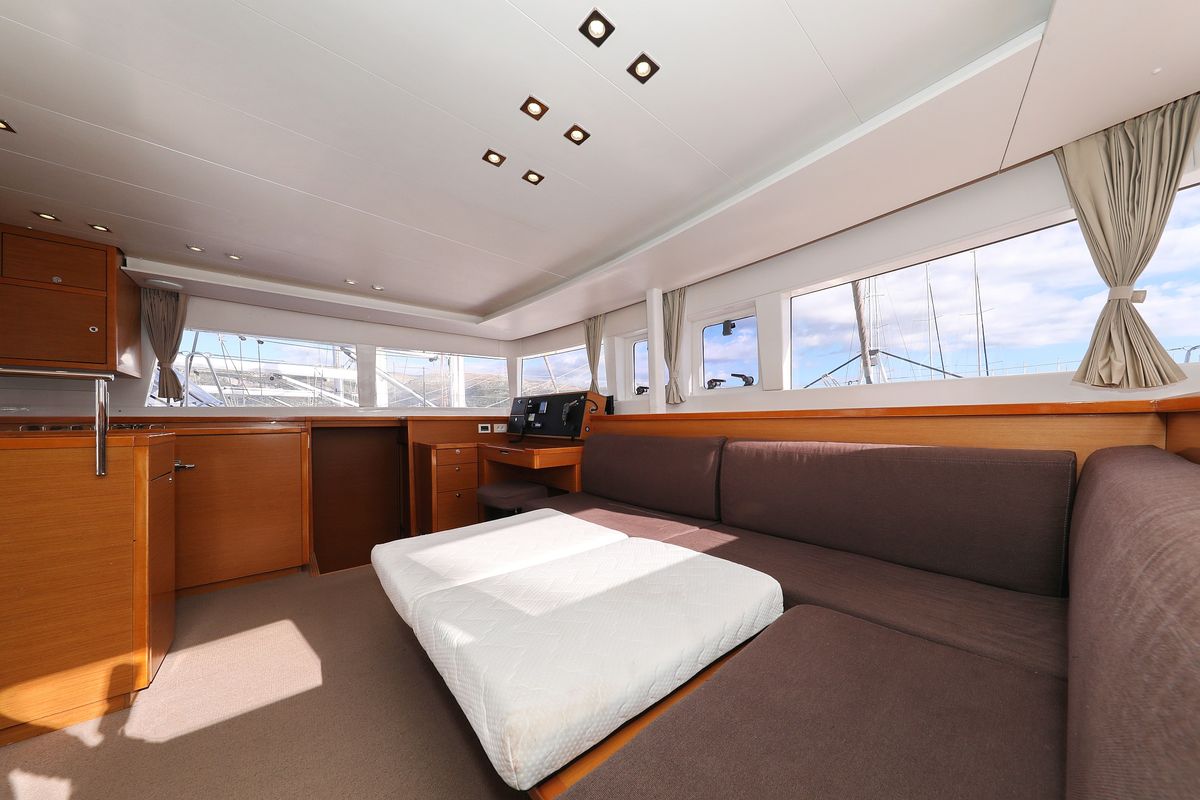 Salon of Simply The Best, a Lagoon 450 catamaran at Grad Trogir, Croatia