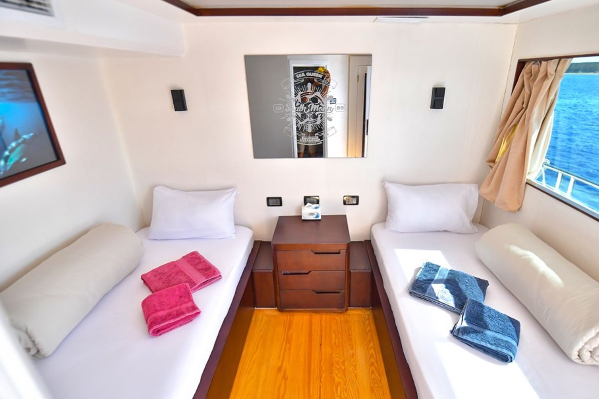 Cabin on Comfort Cabin Upper Deck 4, a Gulet Luxury Motor Yacht motorboat at Sharm El Sheikh, Egypt