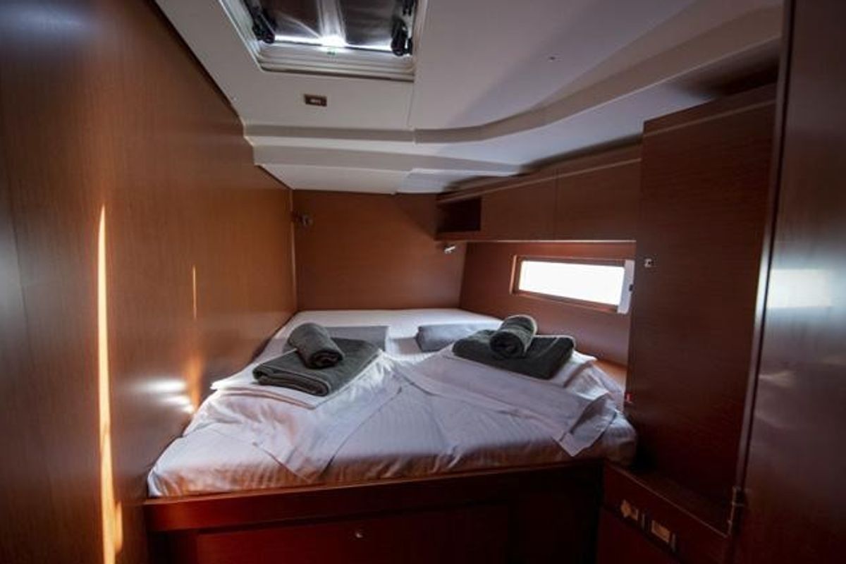 Cabin on Bolero, a Beneteau Oceanis 51.1 sailboat at Municipal Unit of Lefkada, Greece