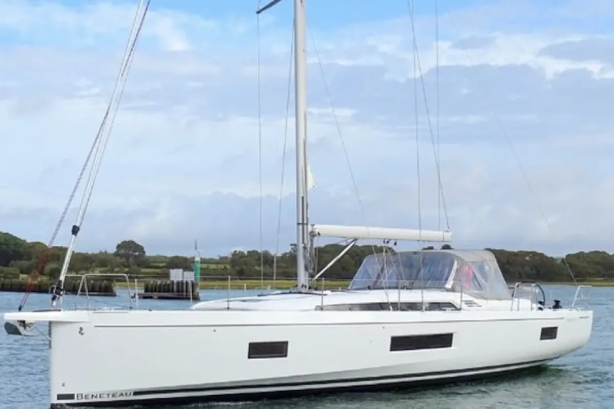 Exterior view of Bolero, a Beneteau Oceanis 51.1 sailboat at Municipal Unit of Lefkada, Greece