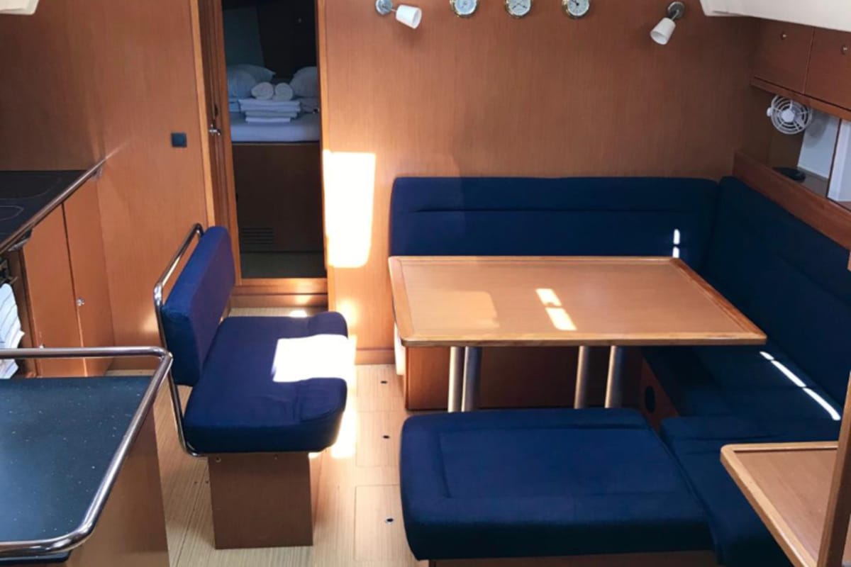 Salon of Midas, a Bavaria 45 Cruiser sailboat at Municipal Unit of Lefkada, Greece
