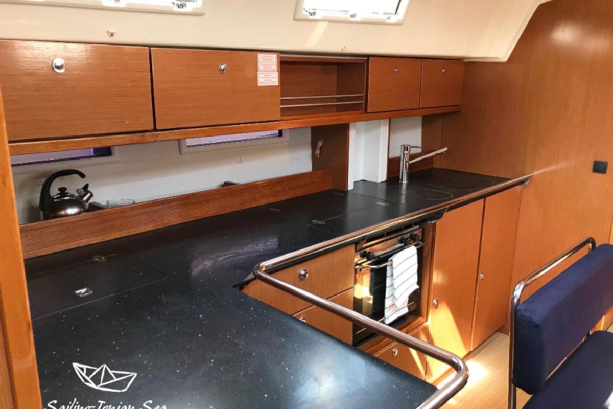 Galley of Midas, a Bavaria 45 Cruiser sailboat at Municipal Unit of Lefkada, Greece