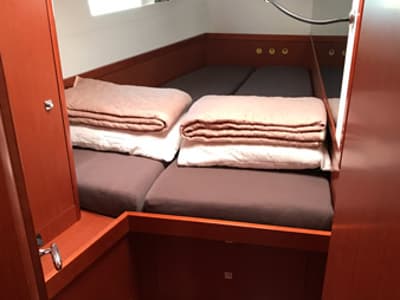 Cabin on Skiron, a Beneteau Oceanis 48 sailboat at Athens, Greece