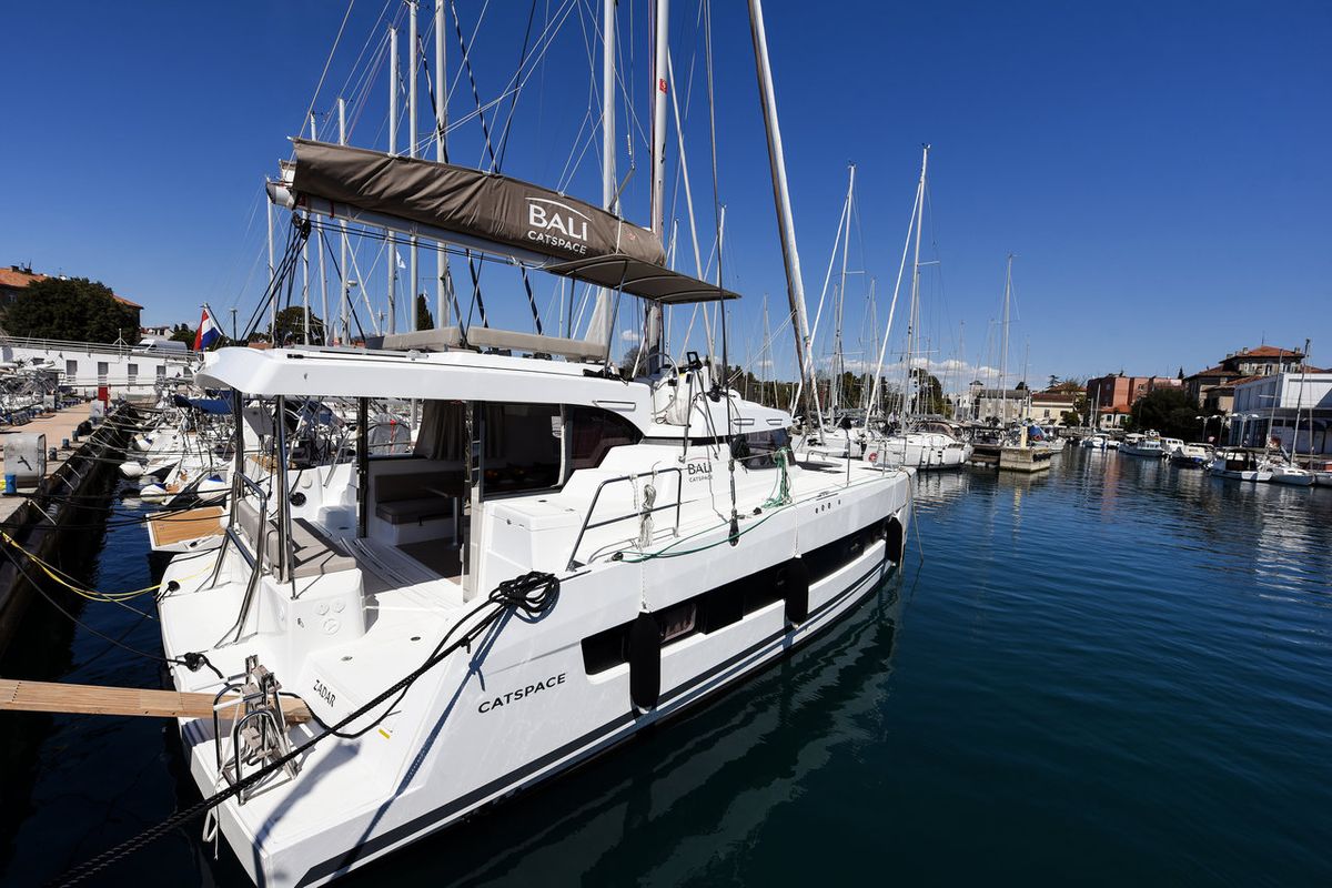 Exterior view of Fux 4 Sail, a Bali Catspace catamaran at Zadar, Croatia