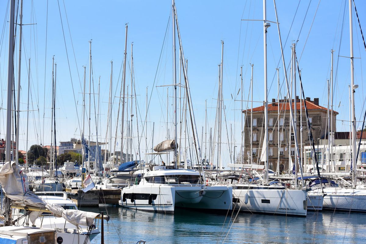 Exterior view of Fux 4 Sail, a Bali Catspace catamaran at Zadar, Croatia