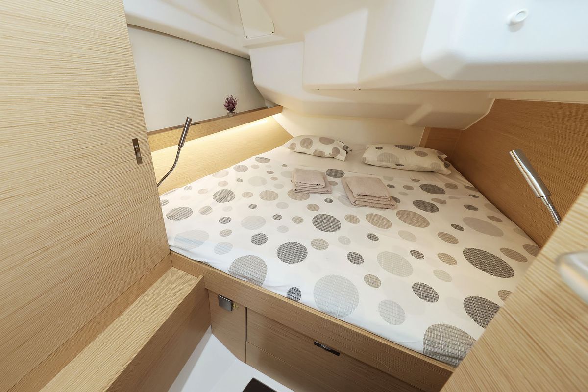 Cabin on Leeloo, a Hanse Yachts Hanse 360 sailboat at Grad Šibenik, Croatia
