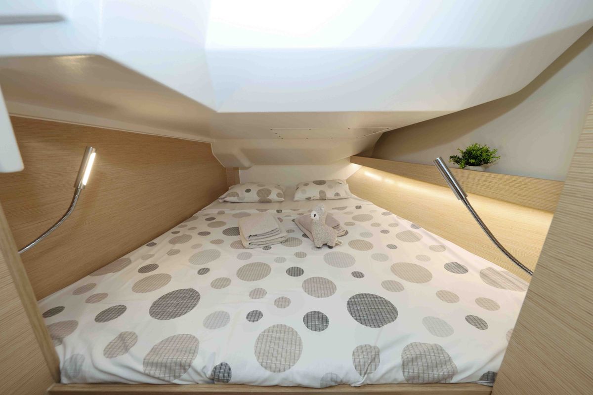 Cabin on Leeloo, a Hanse Yachts Hanse 360 sailboat at Grad Šibenik, Croatia