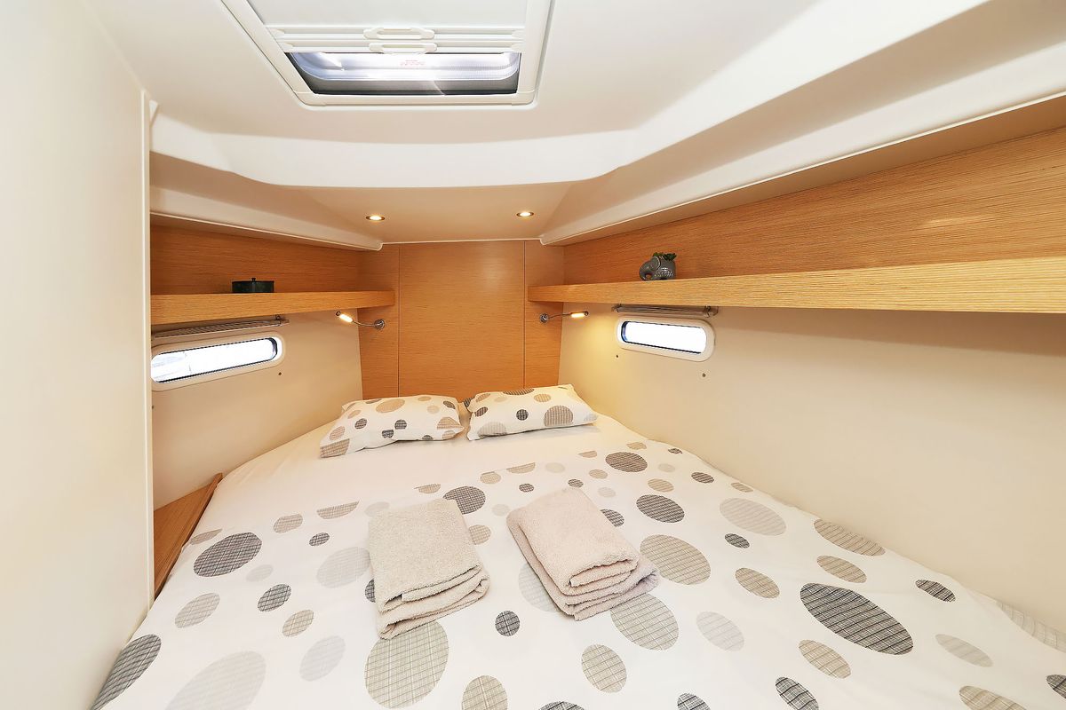 Cabin on Leeloo, a Hanse Yachts Hanse 360 sailboat at Grad Šibenik, Croatia
