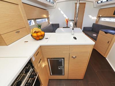 Galley of Leeloo, a Hanse Yachts Hanse 360 sailboat at Grad Šibenik, Croatia